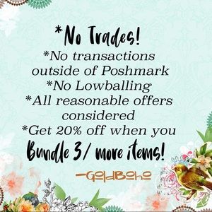 ✨GoldBoho Closets Policy✨